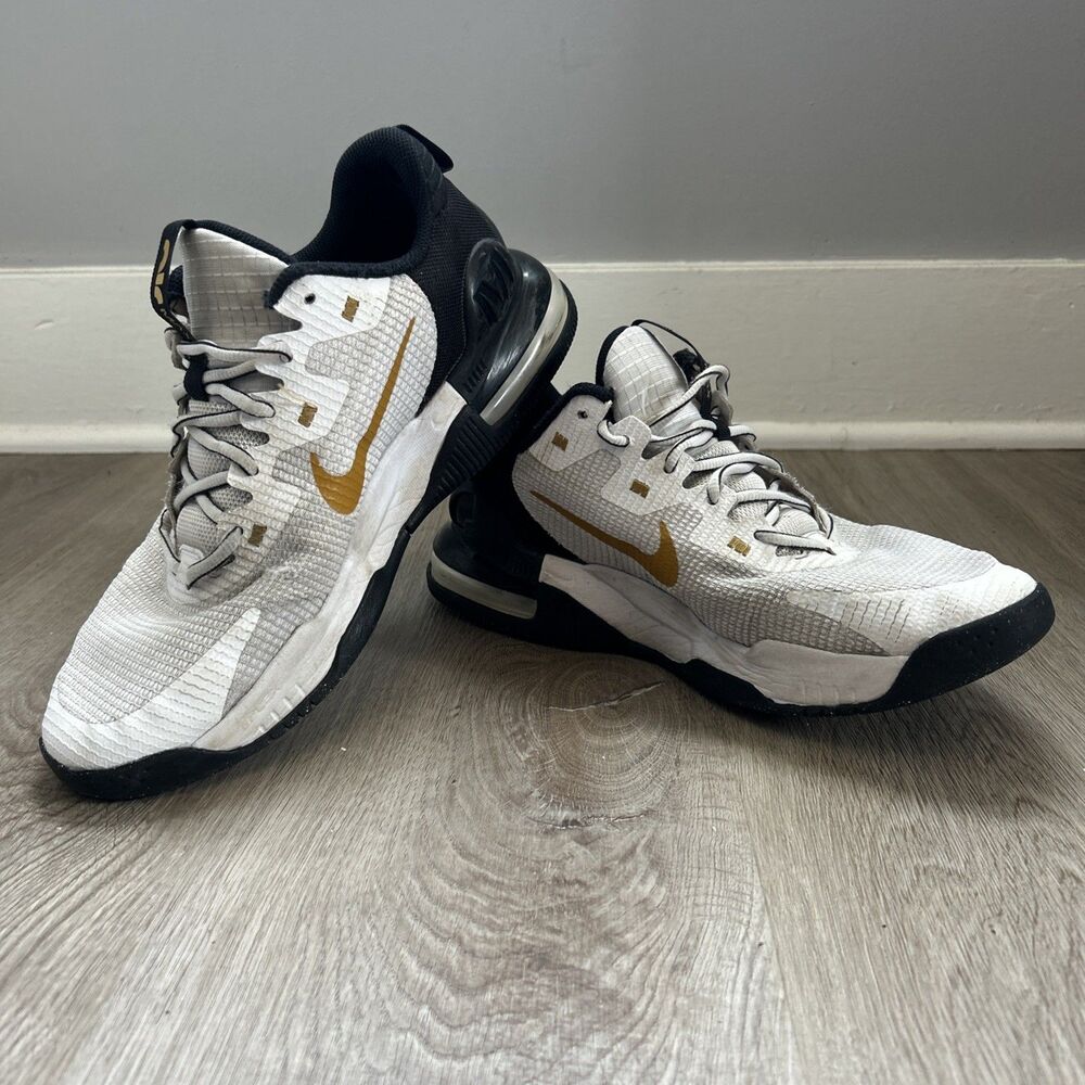 Nike Air Max Alpha Trainer 5 DM0829-101 Men's 8.5 White Gold Training Sneakers
